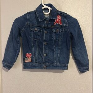 Polo Ralph Lauren Denim Jacket Kids Denim Patch Patchwork Dungarees